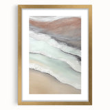 Abstract landscape wall art framed in gold, showcasing vibrant colors and intricate textures, perfect for modern home decor and artistic expression.