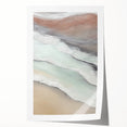 Abstract landscape wall art print showcasing vibrant colors and dynamic brush strokes, rolled for easy display and shipping, perfect for modern home decor.