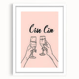 Abstract art print featuring swirling patterns in black and white, framed with a white mat.