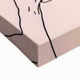 Large art of a black and white landscape painting on stretched canvas, ideal for bedroom wall decor.