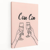 Large stretched canvas depicting assorted fruits and vegetables in vibrant colors, suitable for kitchen wall art.