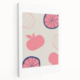 Large canvas featuring a colorful display of various fruits, ideal for kitchen wall art.