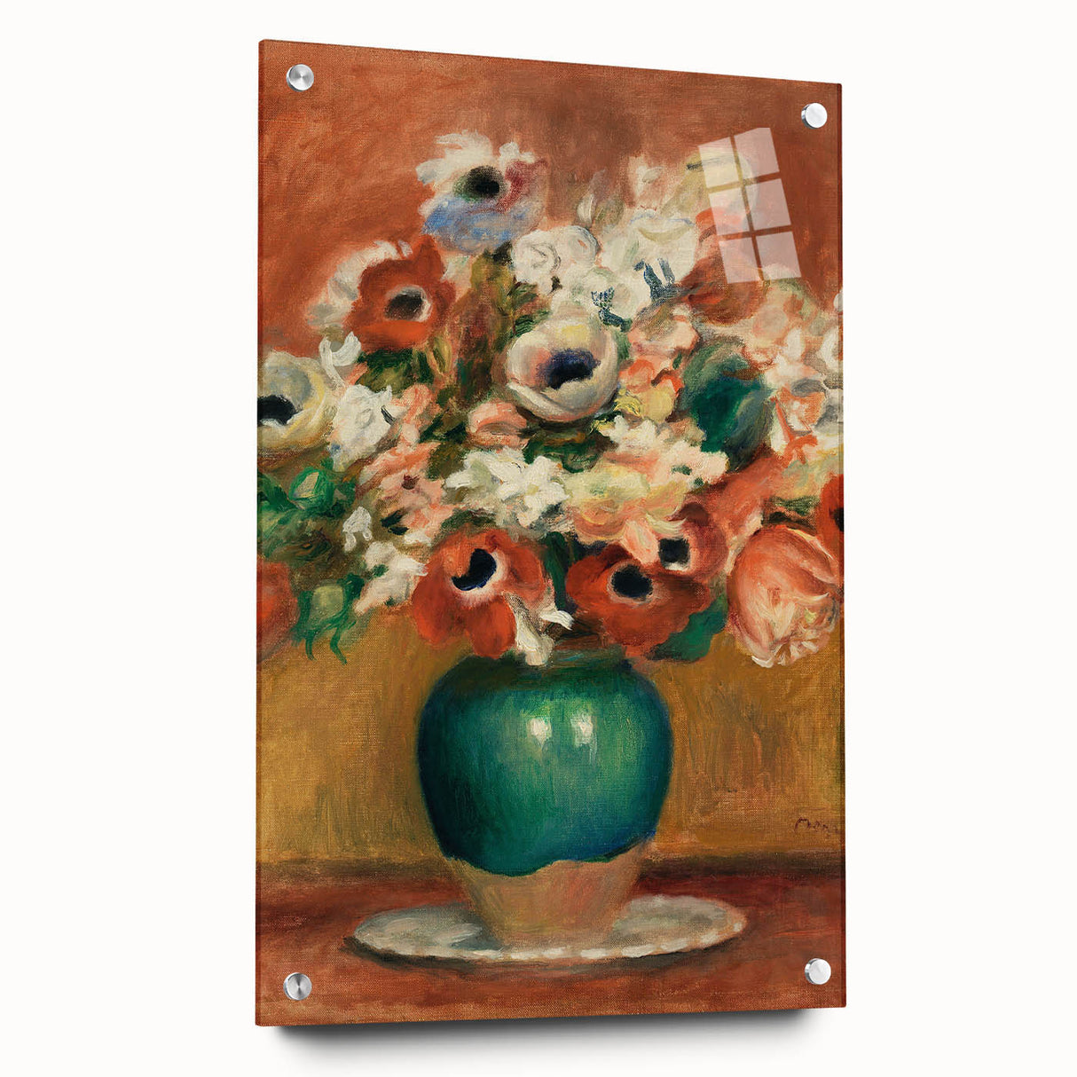 Impressionism Wall Art - Vibrant Floral Bouquet - Renoir Flower Vase Print