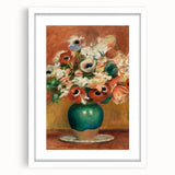 Impressionism Wall Art - Vibrant Floral Bouquet - Renoir Flower Vase Print