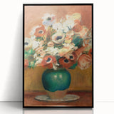Impressionism Wall Art - Vibrant Floral Bouquet - Renoir Flower Vase Print
