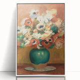 Impressionism Wall Art - Vibrant Floral Bouquet - Renoir Flower Vase Print