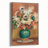 Impressionism Wall Art - Vibrant Floral Bouquet - Renoir Flower Vase Print