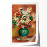 Impressionism Wall Art - Vibrant Floral Bouquet - Renoir Flower Vase Print