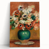 Impressionism Wall Art - Vibrant Floral Bouquet - Renoir Flower Vase Print