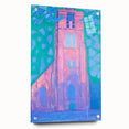 Modern Wall Art - Abstract Church Tower Scene - Vibrant Colorful Print