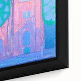 Modern Wall Art - Abstract Church Tower Scene - Vibrant Colorful Print