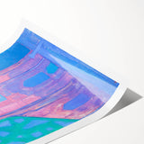 Modern Wall Art - Abstract Church Tower Scene - Vibrant Colorful Print