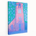 Modern Wall Art - Abstract Church Tower Scene - Vibrant Colorful Print