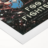 Foo Fighters Retro Wall Art - Vintage Cosmic Concert Poster