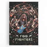 Foo Fighters Retro Wall Art - Vintage Cosmic Concert Poster