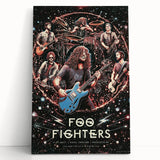 Foo Fighters Retro Wall Art - Vintage Cosmic Concert Poster