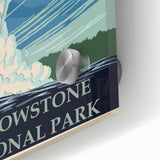 Vintage Yellowstone Old Faithful Poster - Retro National Park Art