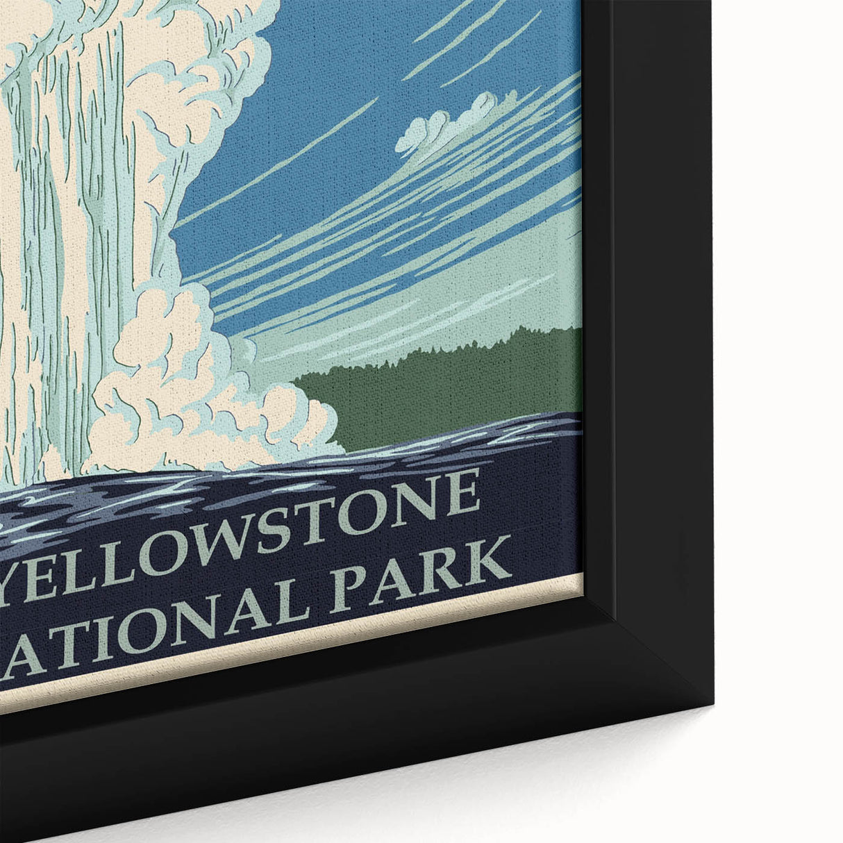 Vintage Yellowstone Old Faithful Poster - Retro National Park Art