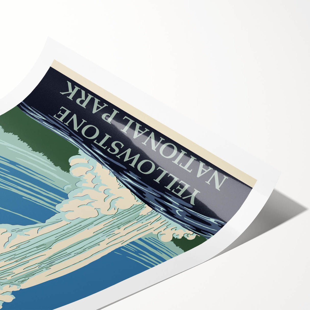 Vintage Yellowstone Old Faithful Poster - Retro National Park Art