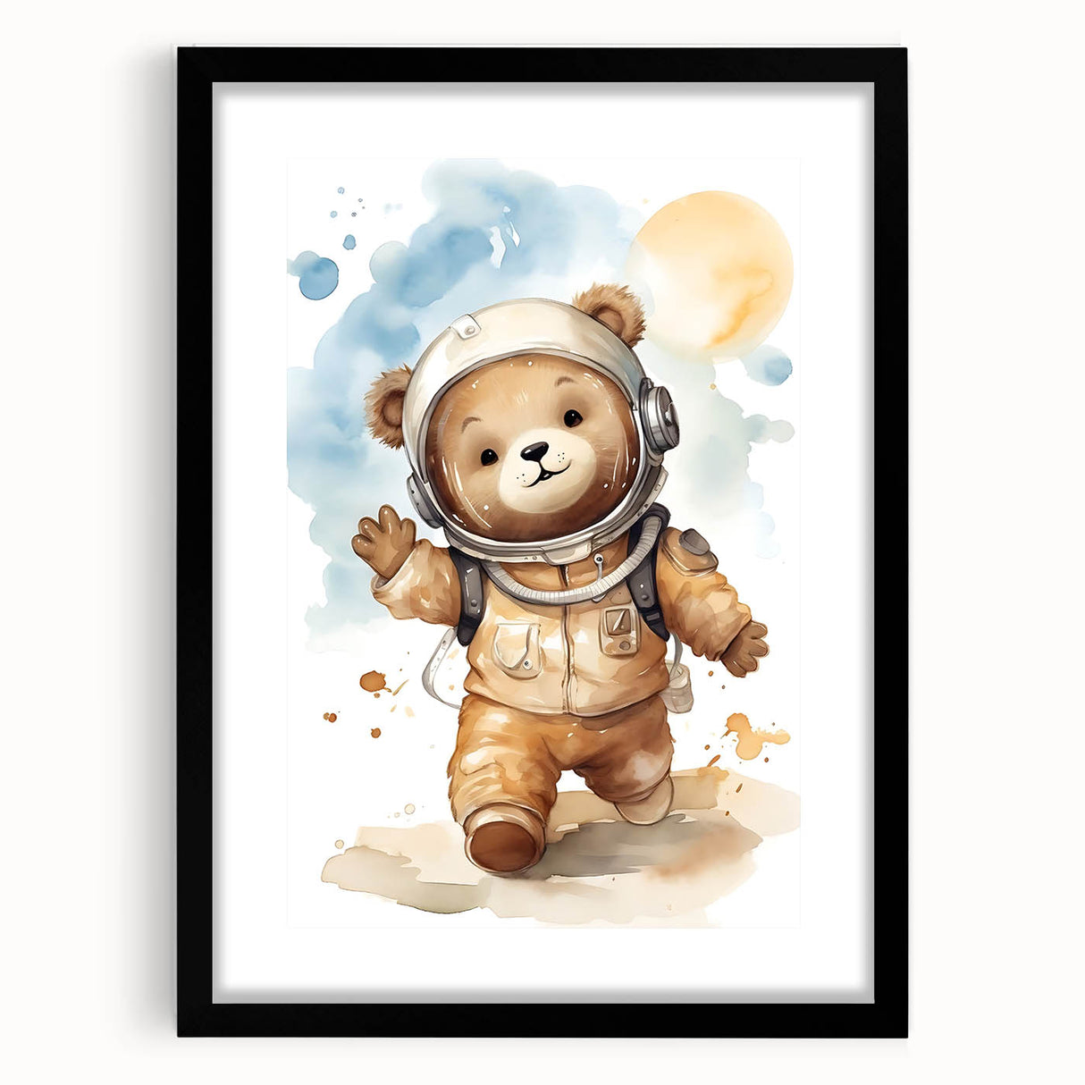 Astronaut Teddy - Boys Bedroom Art Kids Wall Art Prints