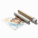 Astronaut Teddy - Boys Bedroom Art Kids Wall Art Prints