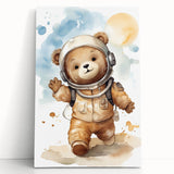 Astronaut Teddy - Boys Bedroom Art Kids Wall Art Prints