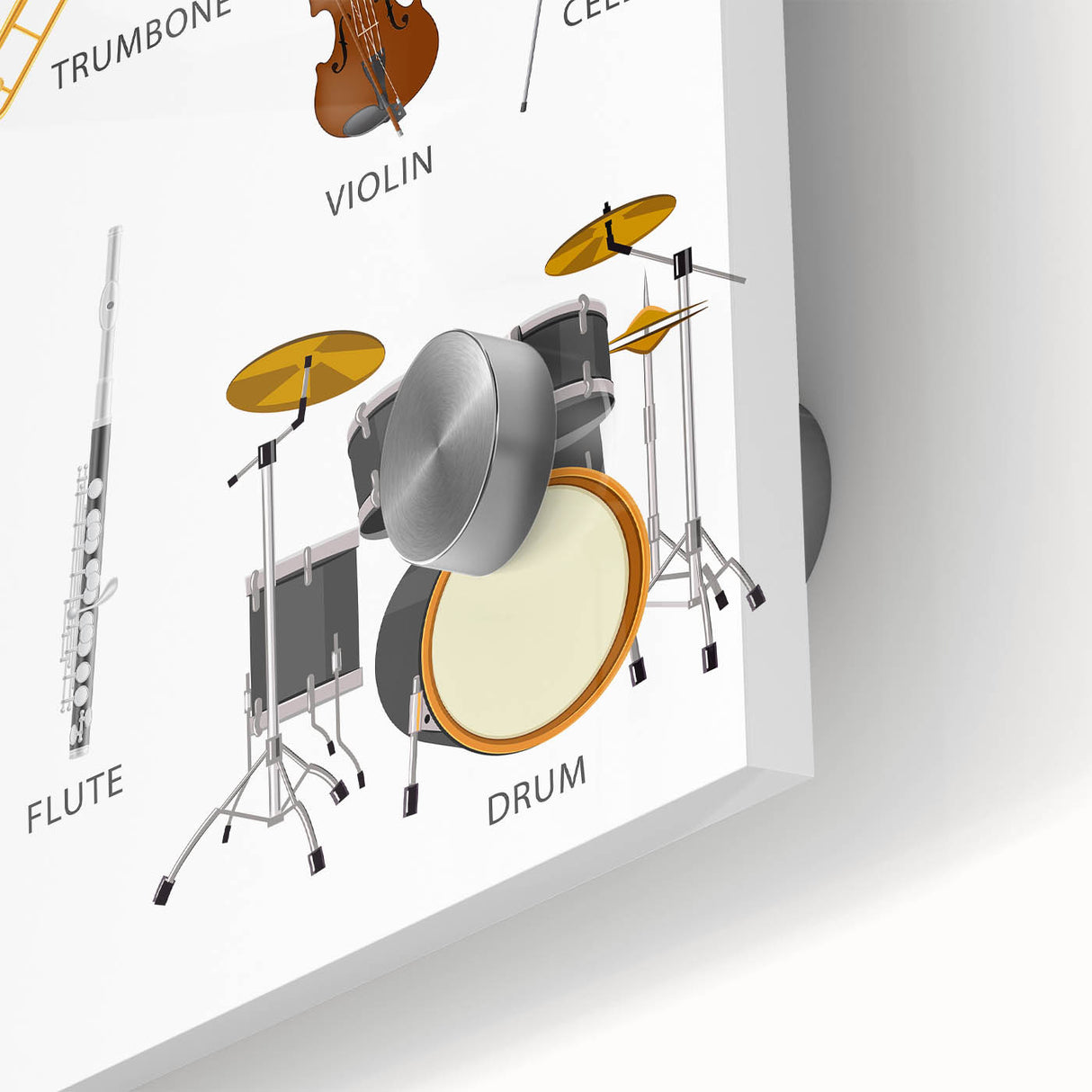 Musical Instruments Educational Wall Art - Kids' Learning Poster