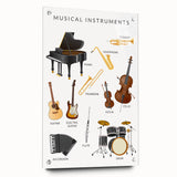 Musical Instruments Educational Wall Art - Kids' Learning Poster