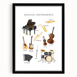 Musical Instruments Educational Wall Art - Kids' Learning Poster