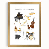 Musical Instruments Educational Wall Art - Kids' Learning Poster