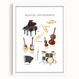 Musical Instruments Educational Wall Art - Kids' Learning Poster