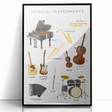 Musical Instruments Educational Wall Art - Kids' Learning Poster