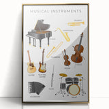 Musical Instruments Educational Wall Art - Kids' Learning Poster