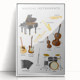 Musical Instruments Educational Wall Art - Kids' Learning Poster