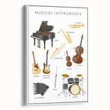 Musical Instruments Educational Wall Art - Kids' Learning Poster