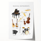 Musical Instruments Educational Wall Art - Kids' Learning Poster
