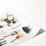 Musical Instruments Educational Wall Art - Kids' Learning Poster