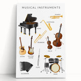 Musical Instruments Educational Wall Art - Kids' Learning Poster