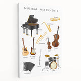Musical Instruments Educational Wall Art - Kids' Learning Poster