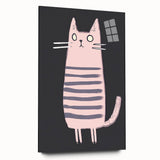 Minimalist Cat Illustration - Modern Kids Room Art