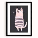 Minimalist Cat Illustration - Modern Kids Room Art