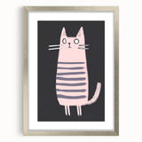 Minimalist Cat Illustration - Modern Kids Room Art