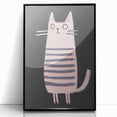 Minimalist Cat Illustration - Modern Kids Room Art