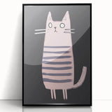 Minimalist Cat Illustration - Modern Kids Room Art