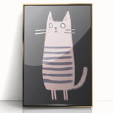 Minimalist Cat Illustration - Modern Kids Room Art