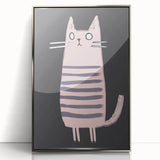 Minimalist Cat Illustration - Modern Kids Room Art