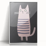Minimalist Cat Illustration - Modern Kids Room Art