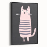 Minimalist Cat Illustration - Modern Kids Room Art