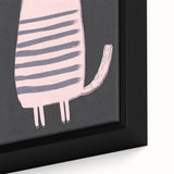 Minimalist Cat Illustration - Modern Kids Room Art