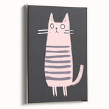 Minimalist Cat Illustration - Modern Kids Room Art